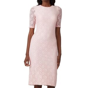 Roam Mykonos Pink Lace Sheath Dress sz XS
